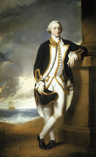 George Dance the Younger Portrait of Captain Hugh Palliser Norge oil painting art